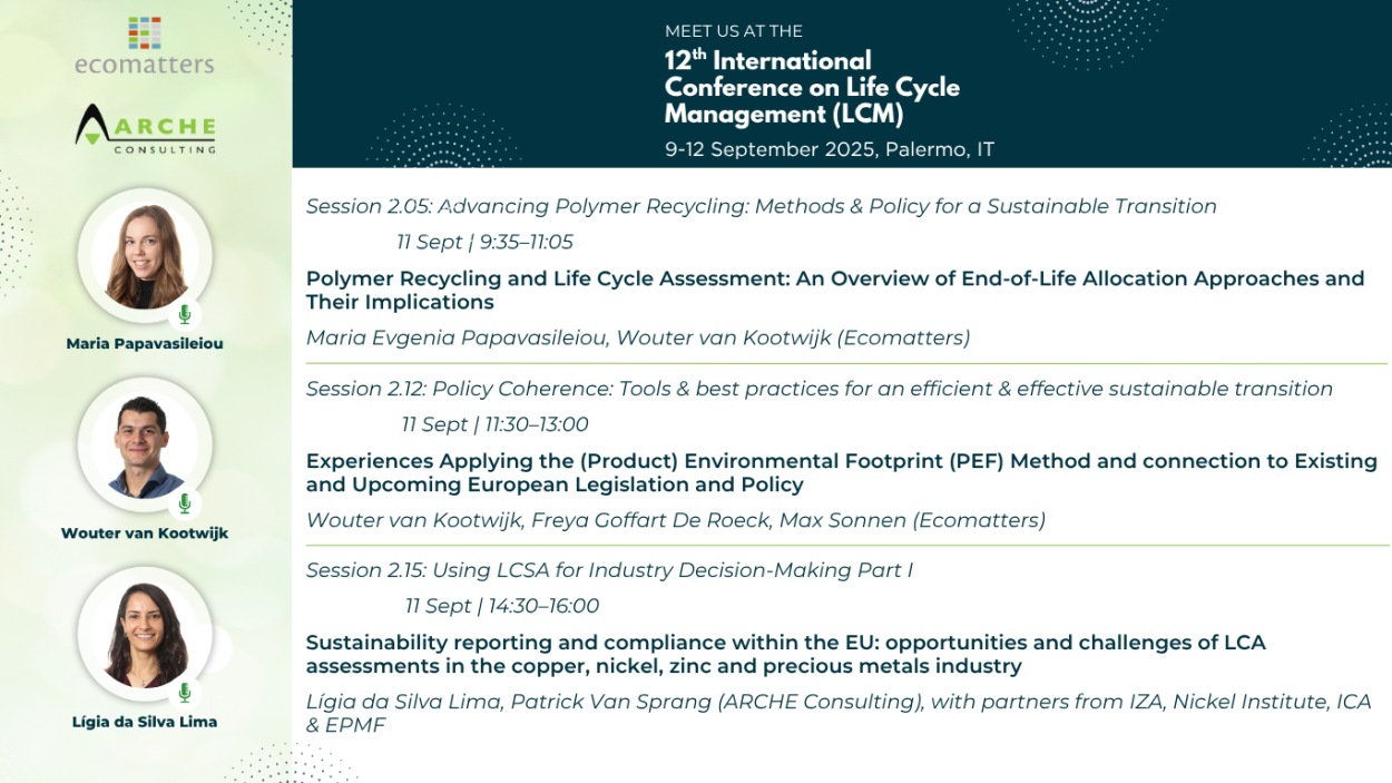Meet us at the 12th International Conference of Life Cycle management (LCM)